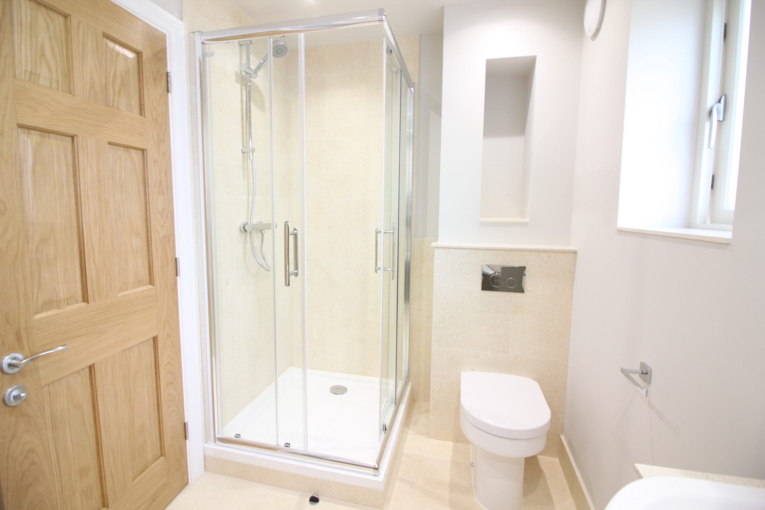 Shower Enclosure and Toilet