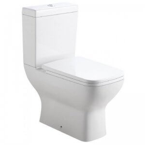 Seina Close Coupled Square Toilet Pan, Cistern and Seat