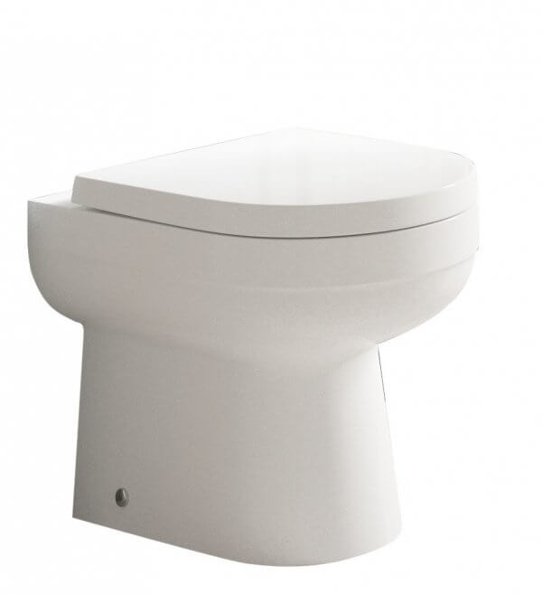 Florence D Shape Back to Wall Toilet Pan and Seat