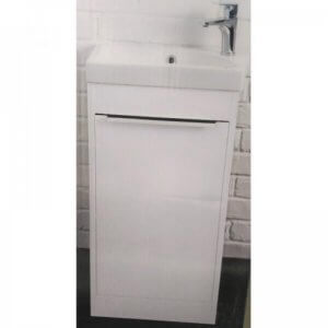 Fusion 450 Freestanding Unit in White with Basin