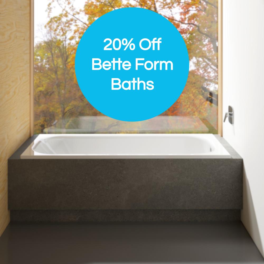 Total Bathrooms Winter Sale 20% Off Bette Form Baths
