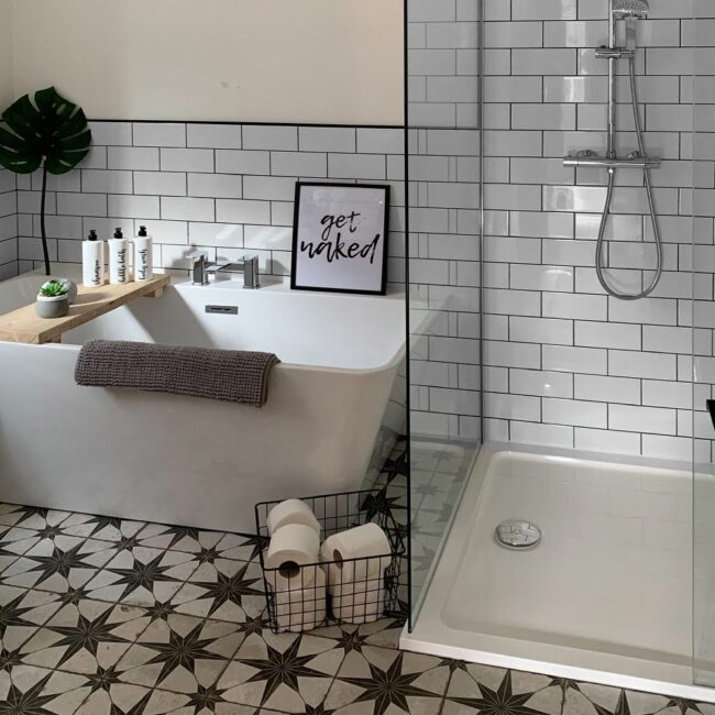 Tiled Bath and Shower