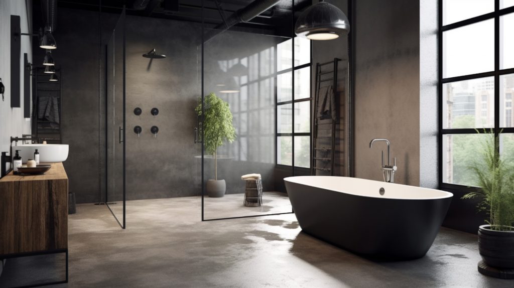Industrial Style Wet Room | Total Bathrooms, Bath