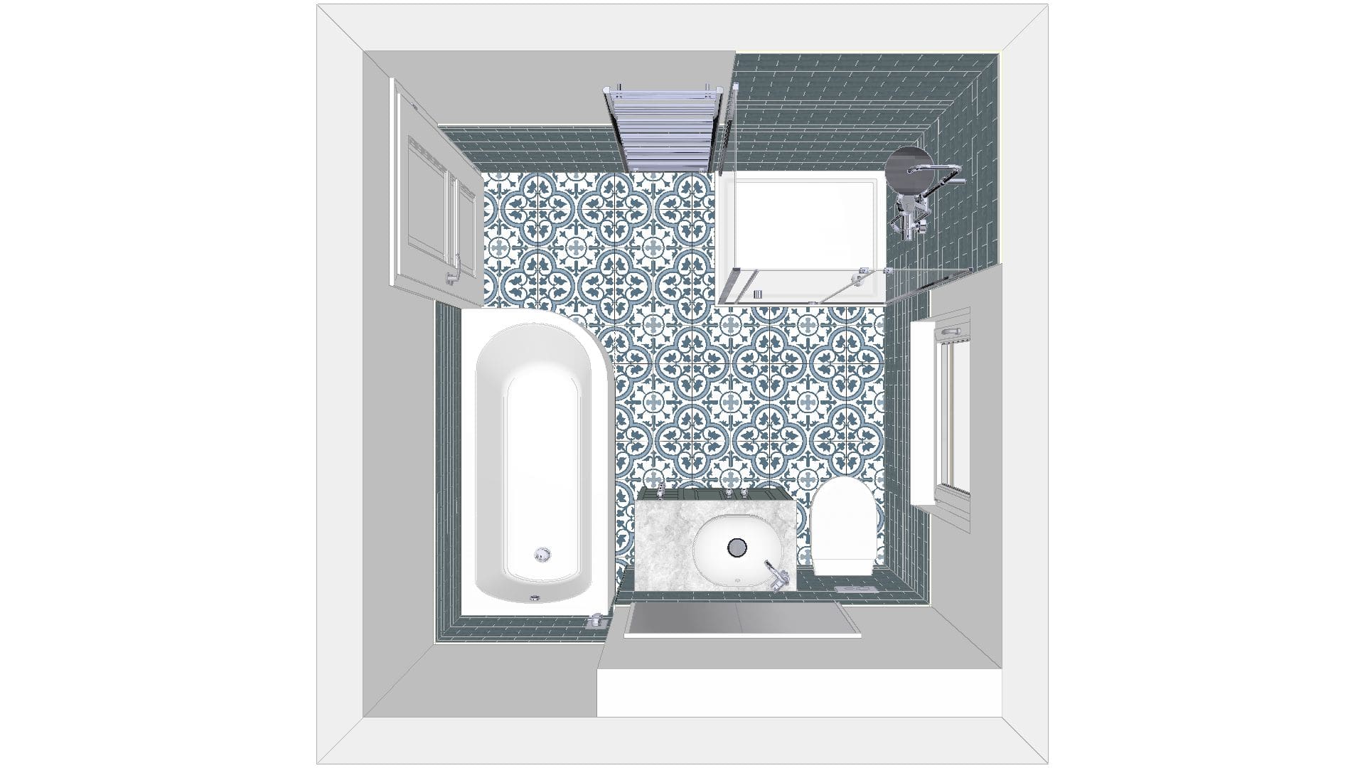 Crisp Ba1 3Lx Plan 1 Top Down | Total Bathrooms, Bath