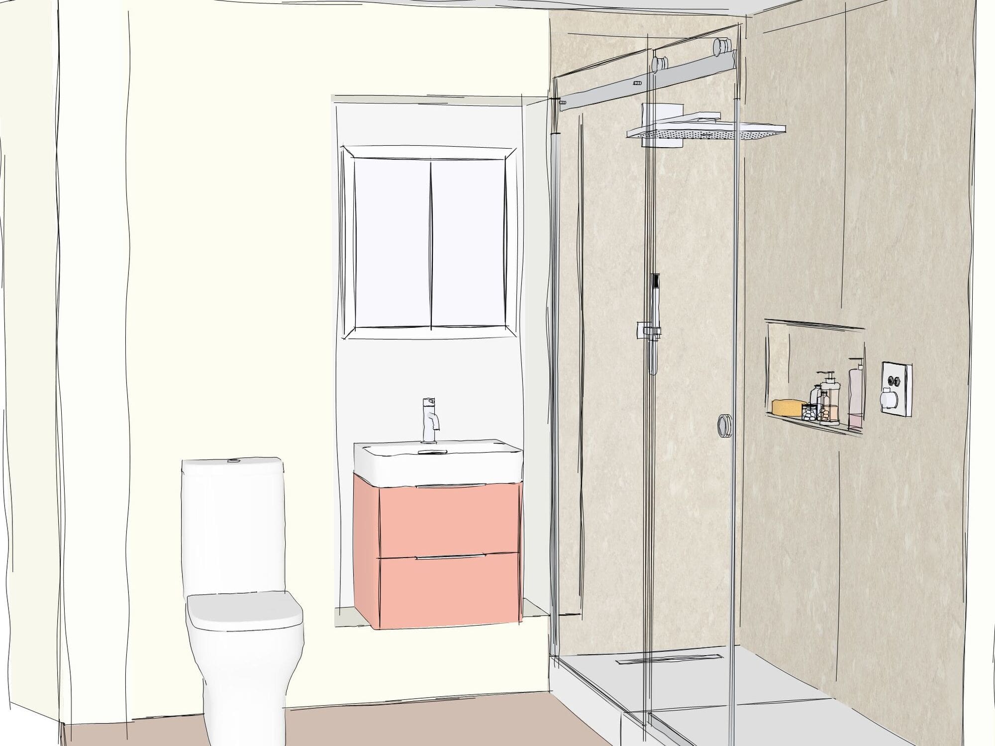 Concept Sketch 1 | Total Bathrooms, Bath