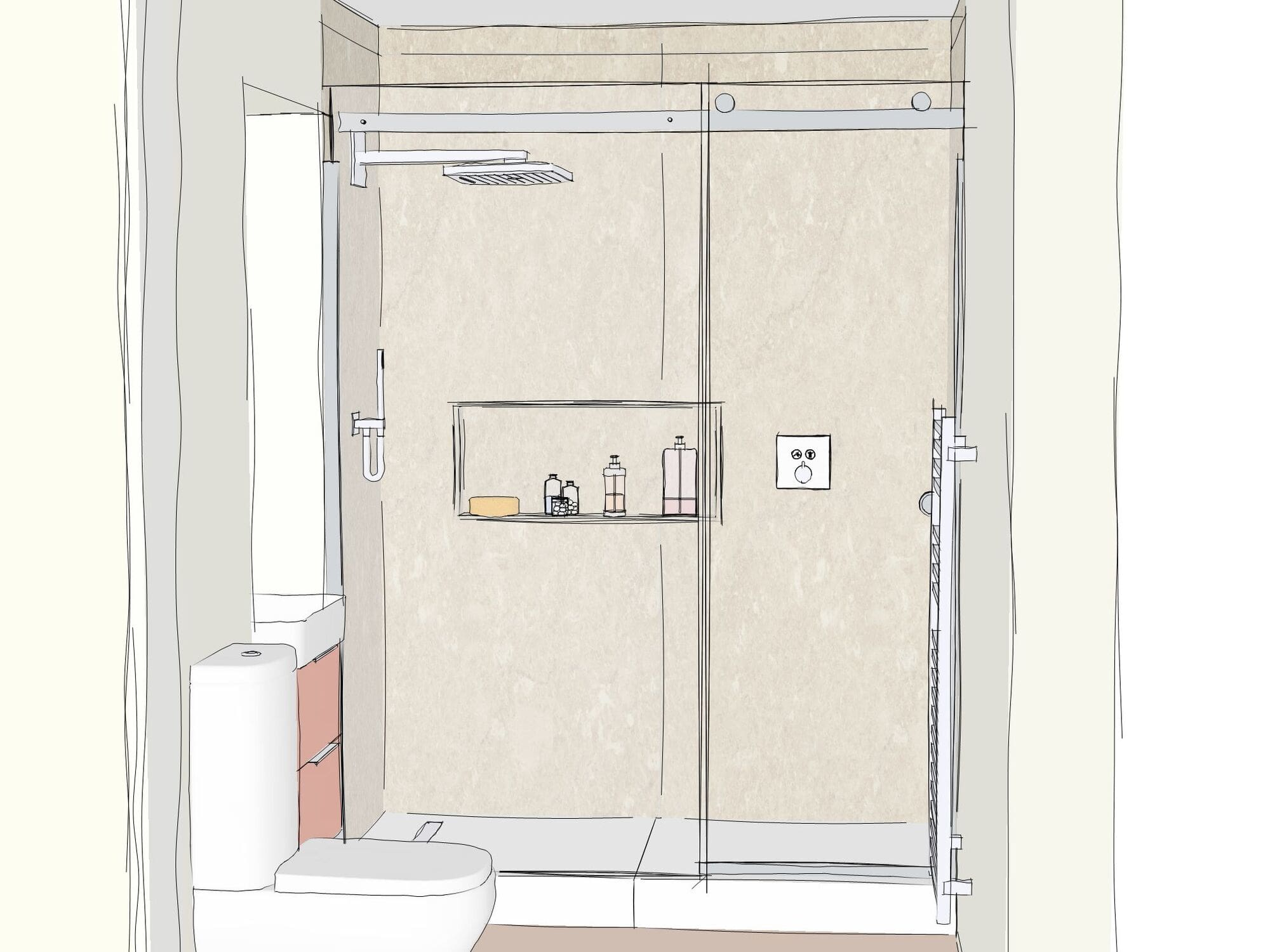 Concept Sketch 2 | Total Bathrooms, Bath