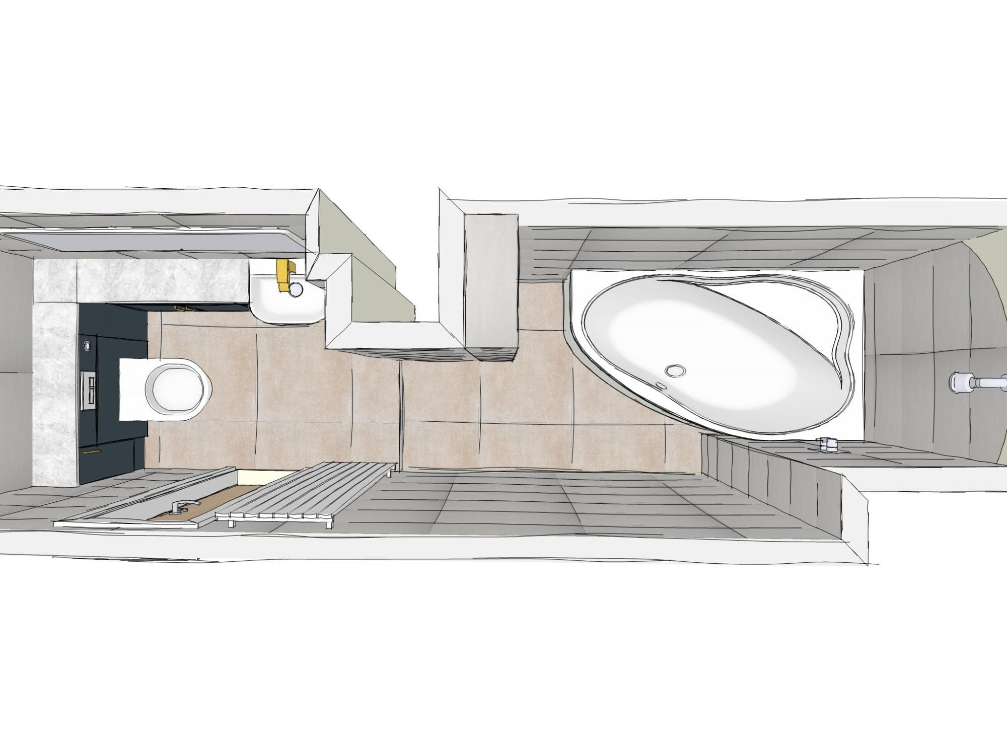 Jenkins Ba1 5Jq Concept 2 Top Sketc | Total Bathrooms, Bath