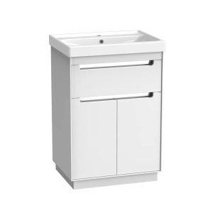 Acumen 600 Freestanding Vanity Unit Gloss White & Basin 2nds Item