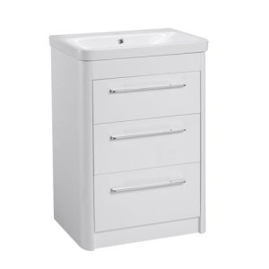 Contour 600 freestanding unit 3 drawers Gloss White CN6016.W 4690b57b6e9b2b391863d207df9b7e69