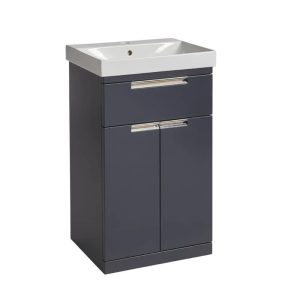 Platform 500 Standing Vanity Unit Midnight Grey & Basin 2nds Item