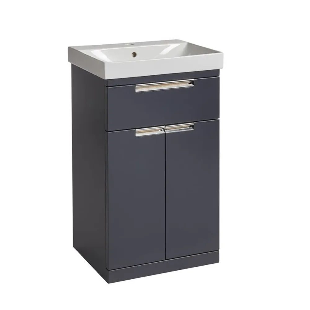 Platform 500 Standing Vanity Unit Midnight Grey & Basin 2nds Item