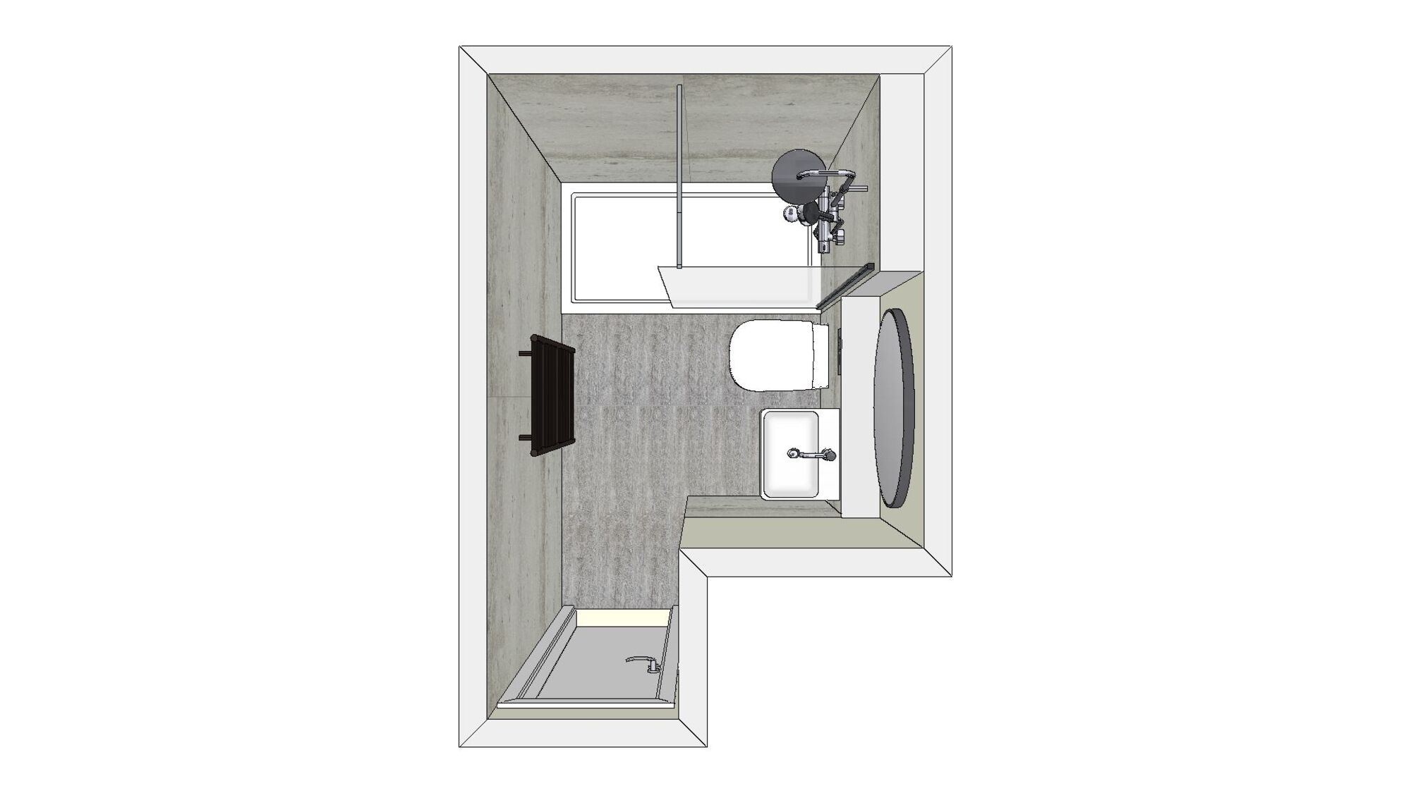 Harington Hotel Room 1 Top View | Total Bathrooms, Bath