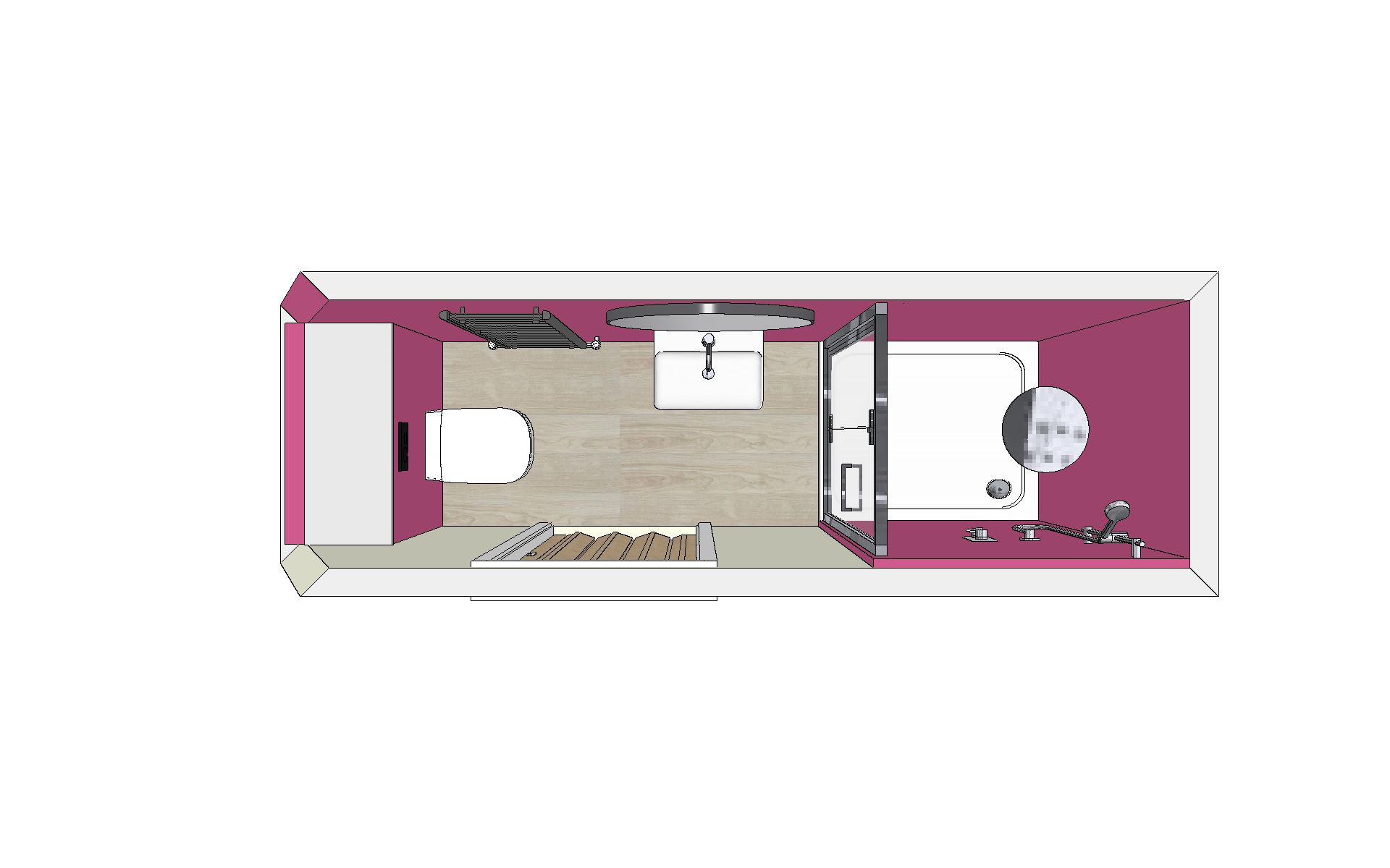 Harington Hotel Room 11 Top View | Total Bathrooms, Bath