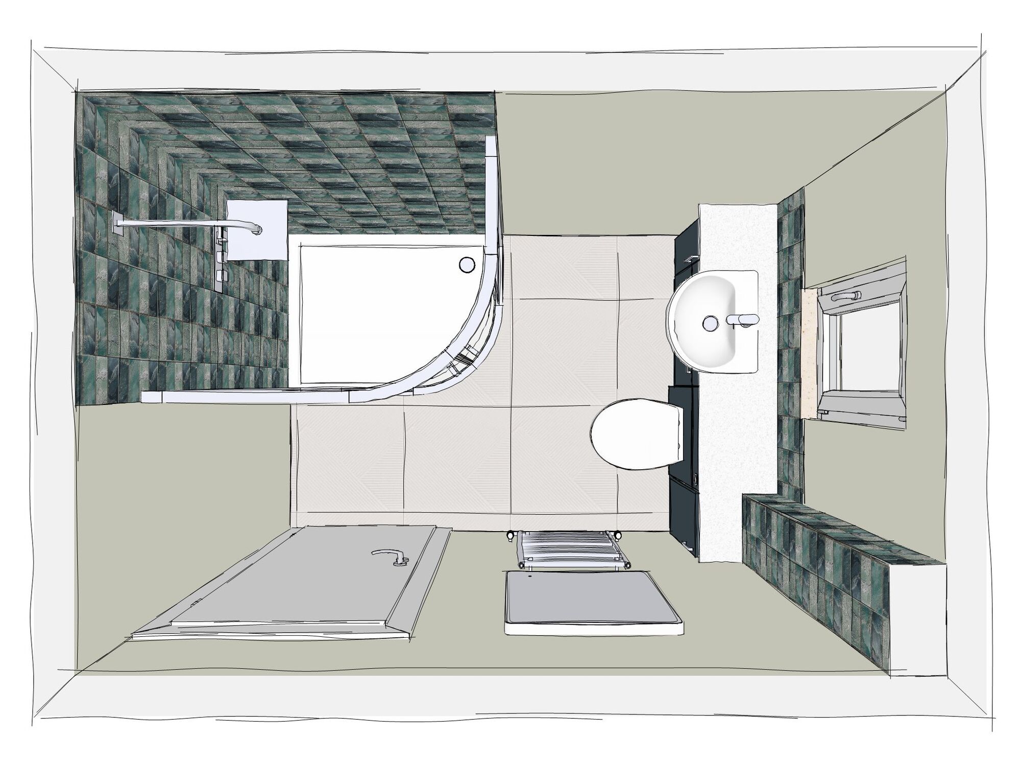 Marsh Bs36 2Jg Ensuite Top Sketch | Total Bathrooms, Bath