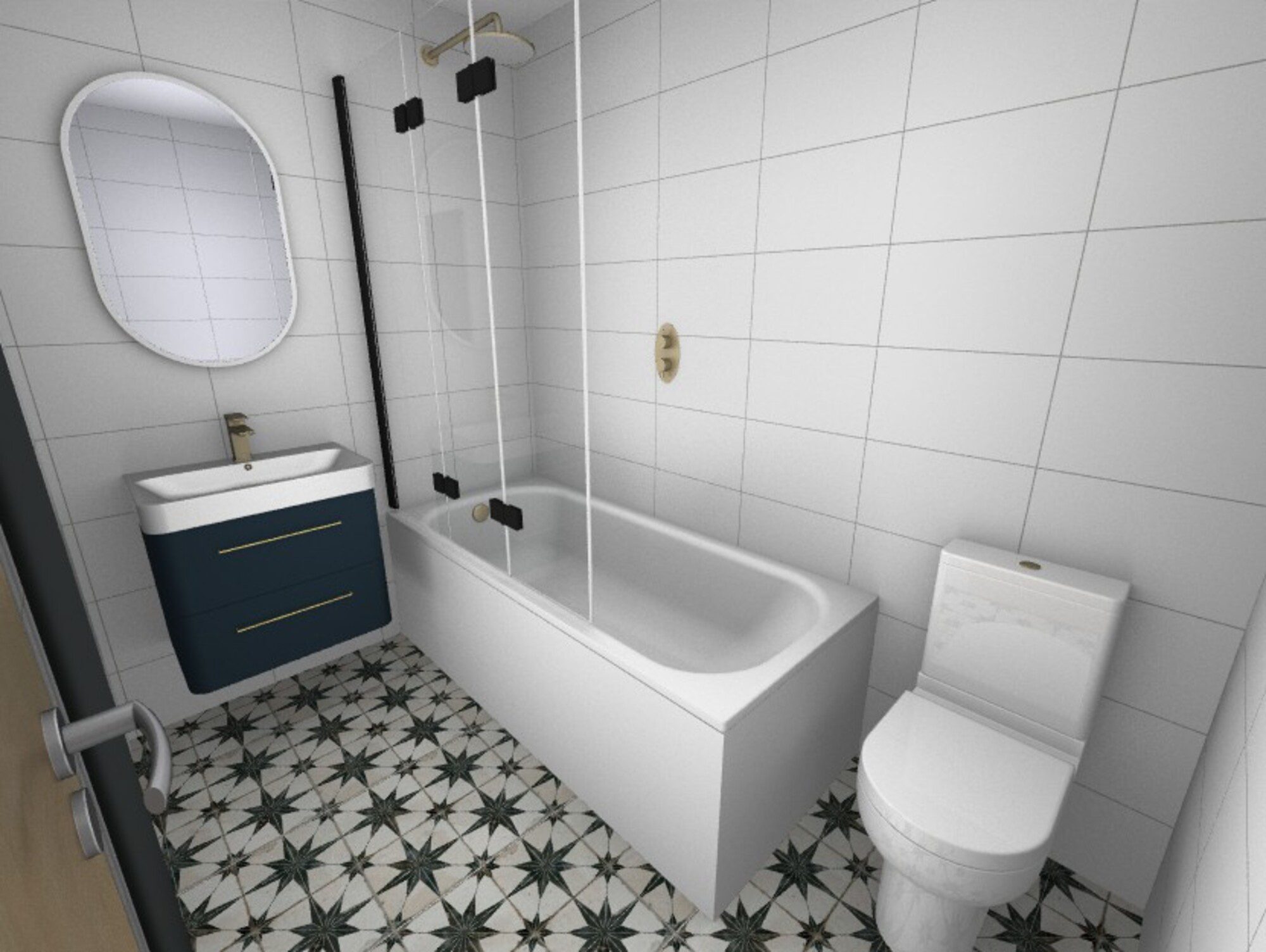 New Main Bathroom 01 Bath View | Total Bathrooms, Bath