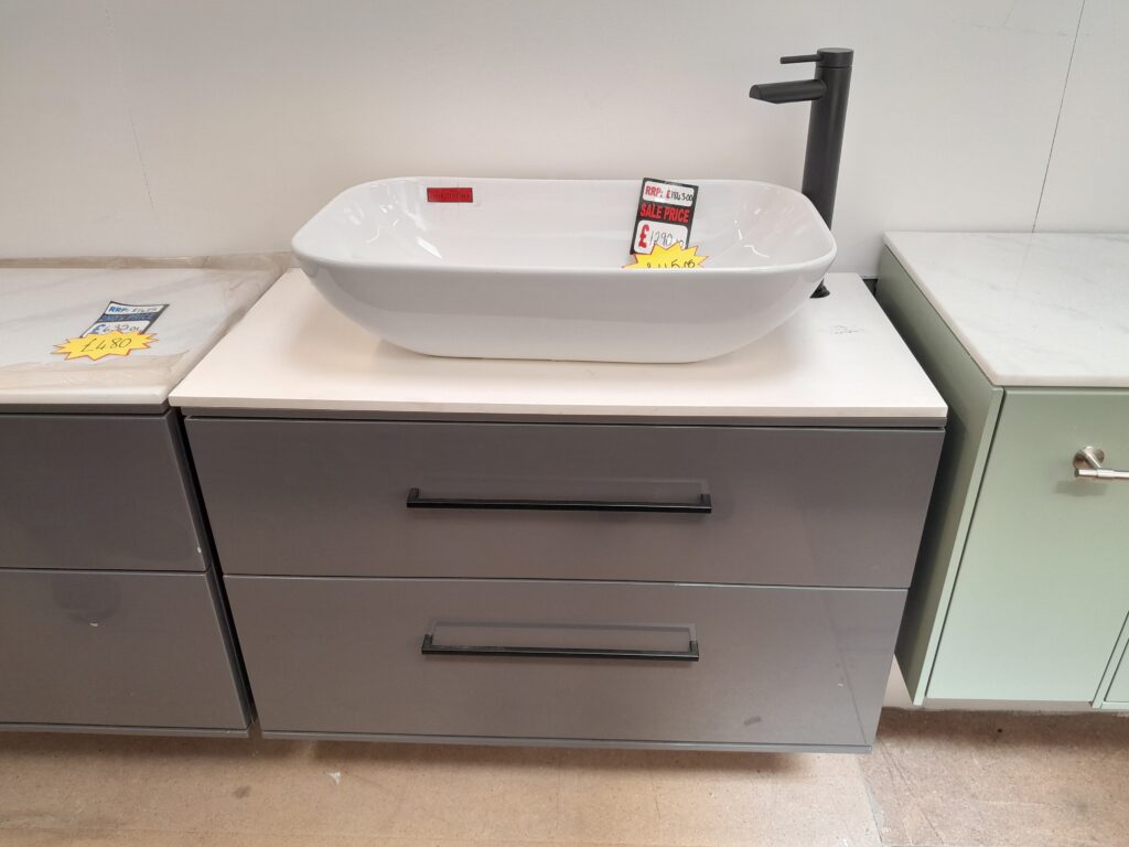 Ex-display Scheme 800mm vanity unit, worktop, vessel Basin, & tap