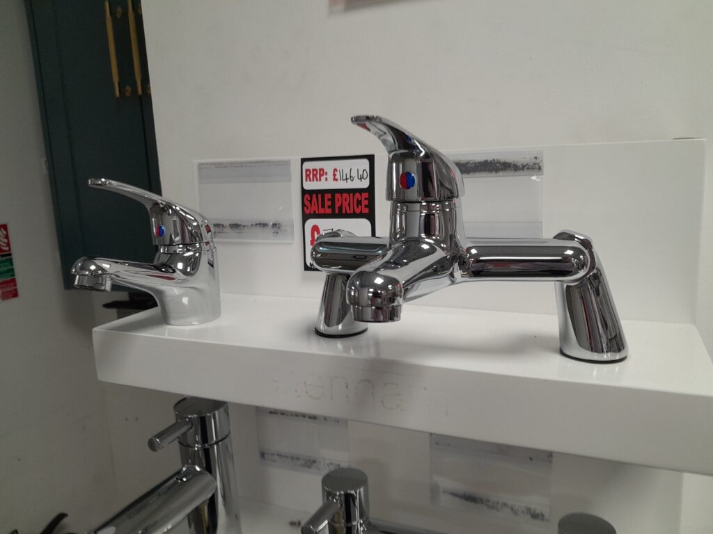 Tailored Bathrooms, Ex-display Plum Essentials basin mixer & bath mixer chrome