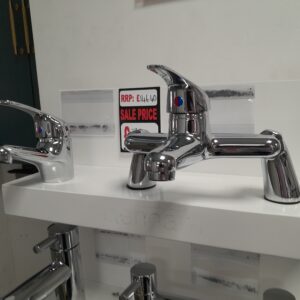 Tailored Bathrooms, Ex-display Plum Essentials basin mixer & bath mixer chrome