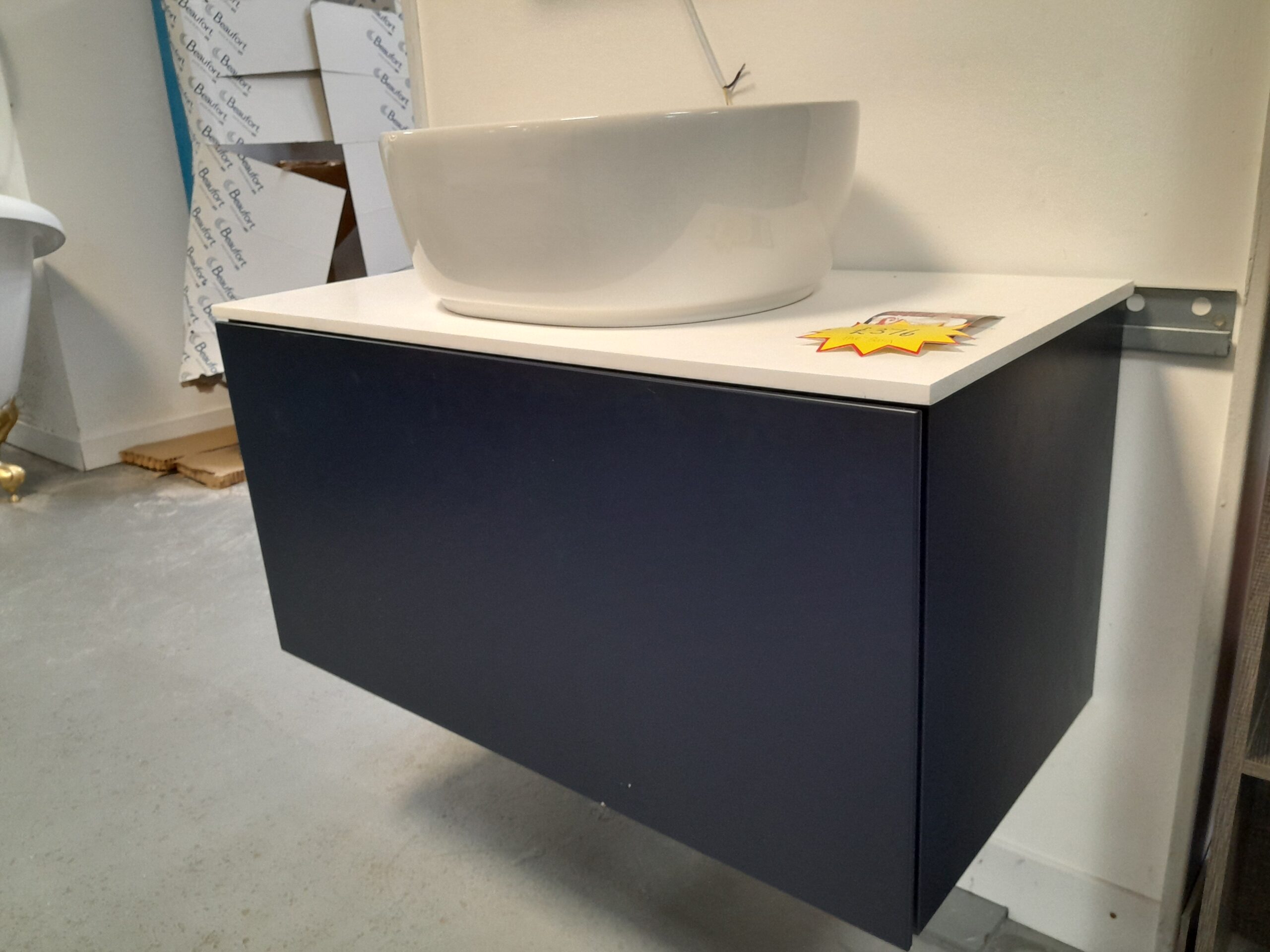 Ex-display Roper Rhodes, Vector 800mm vanity unit, worktop & bowl - Image 2