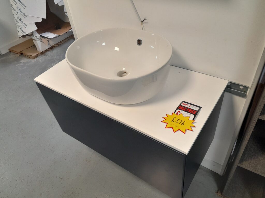 Ex-display Roper Rhodes, Vector 800mm vanity unit, worktop & bowl