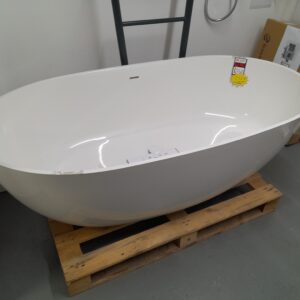 Waters, Cloud gloss white stone resin 1660 Freestanding Bath